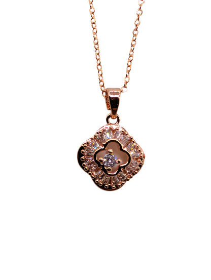 Ornate Golden Clover Halo Pendant