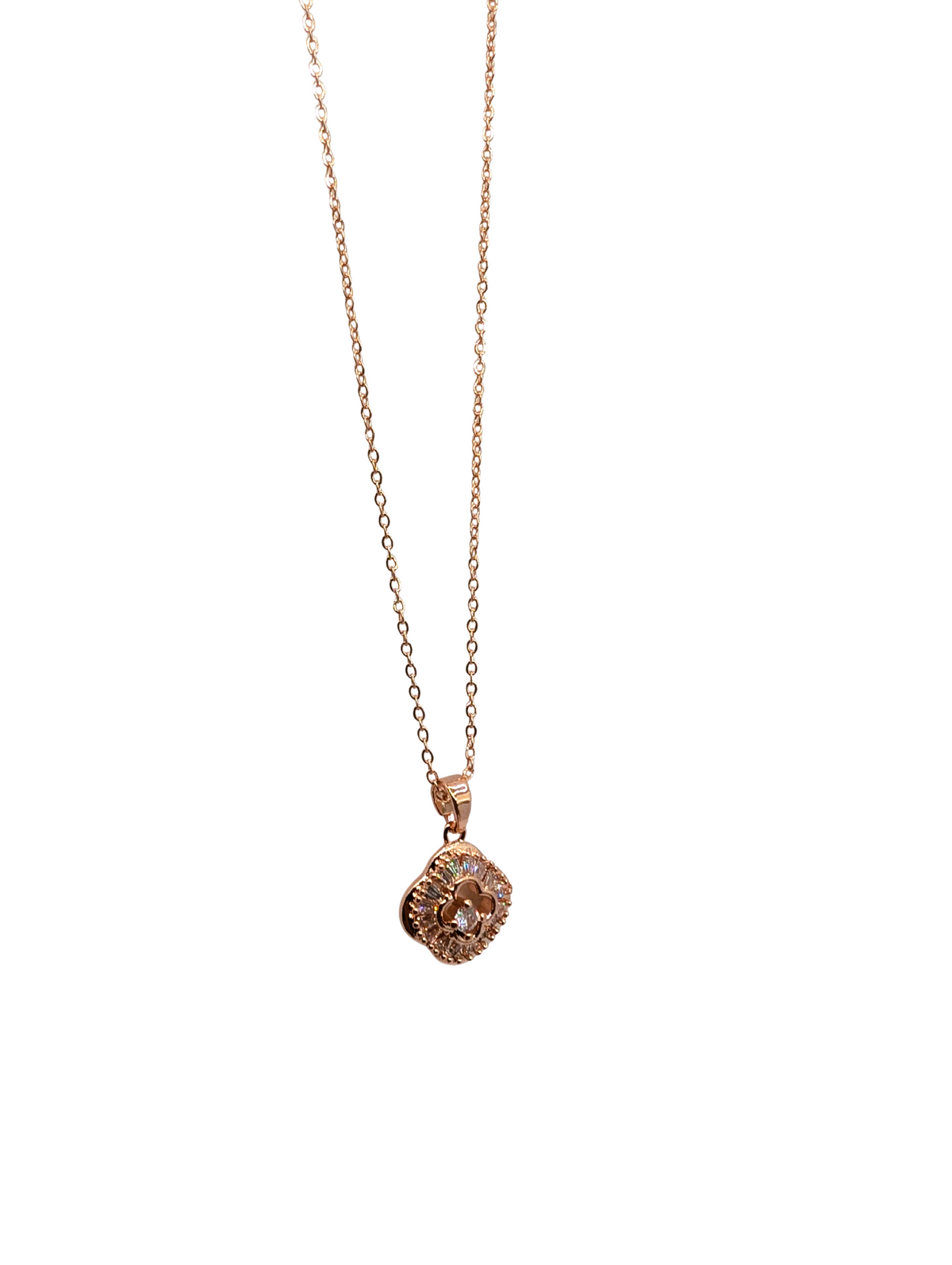 Ornate Golden Clover Halo Pendant