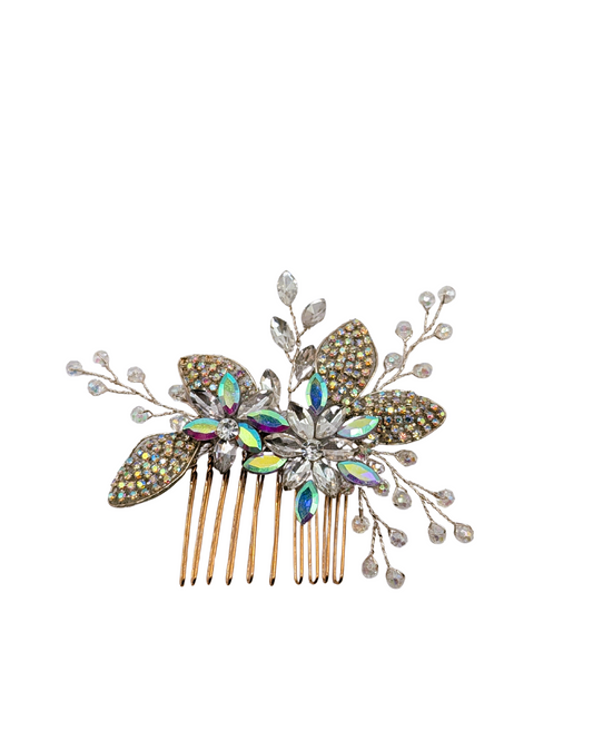 Enchanted Iridescent Butterfly Hair Comb