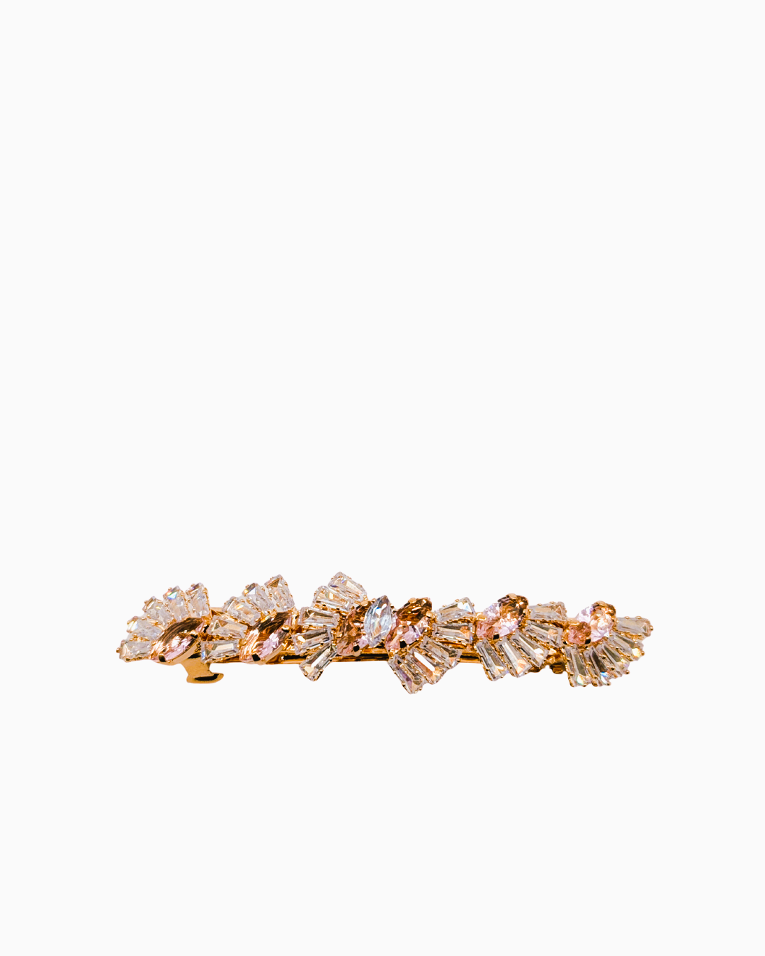 Golden Orchid Mixed Crystal Hair Clip