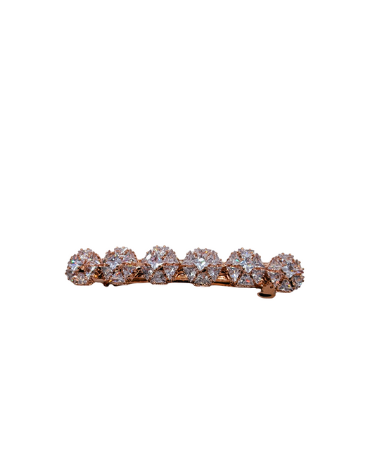 Golden Daisy Crystal Chain Hair Clip