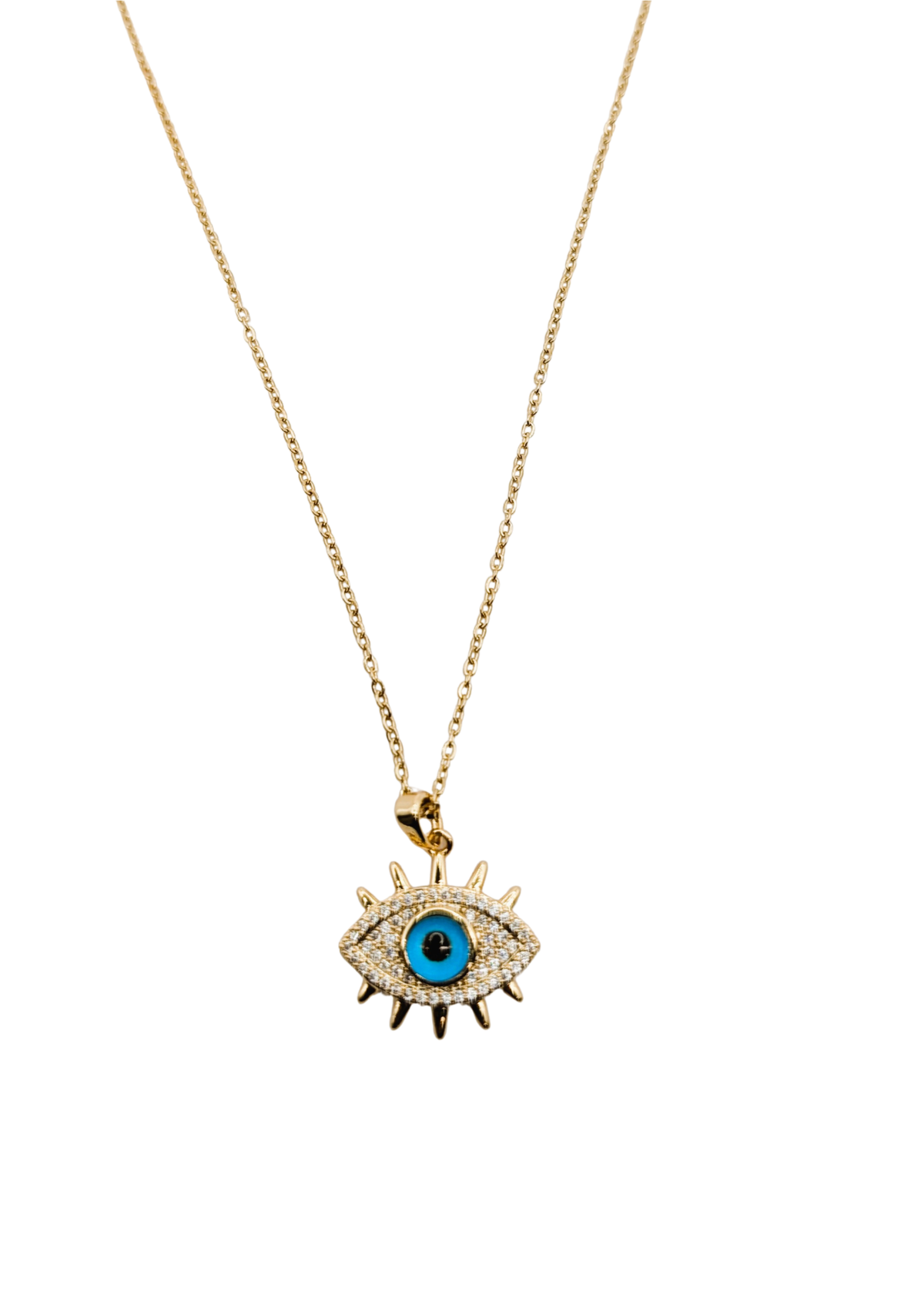 Radiant Blue Iris Eye Pendant
