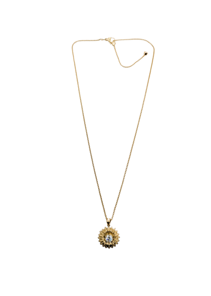 Radiant Sunflower Solitaire Necklace