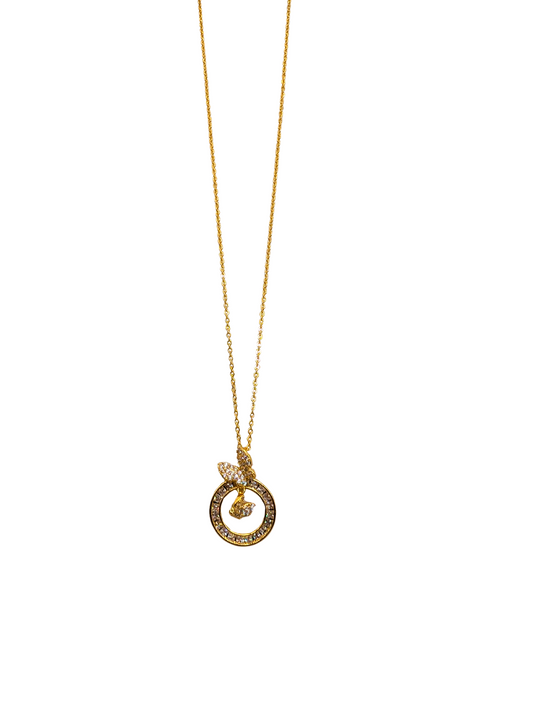 Fluttering Butterfly Orbit Necklace