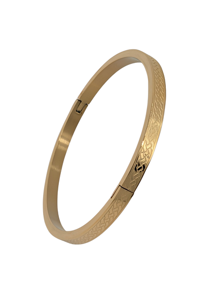 Gold Plated Bangle with Stones