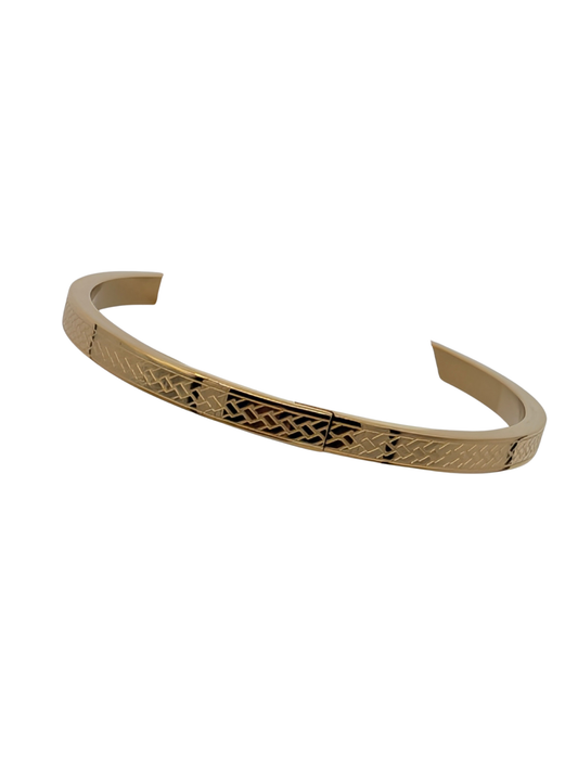 Gold Plated Bangle with Stones