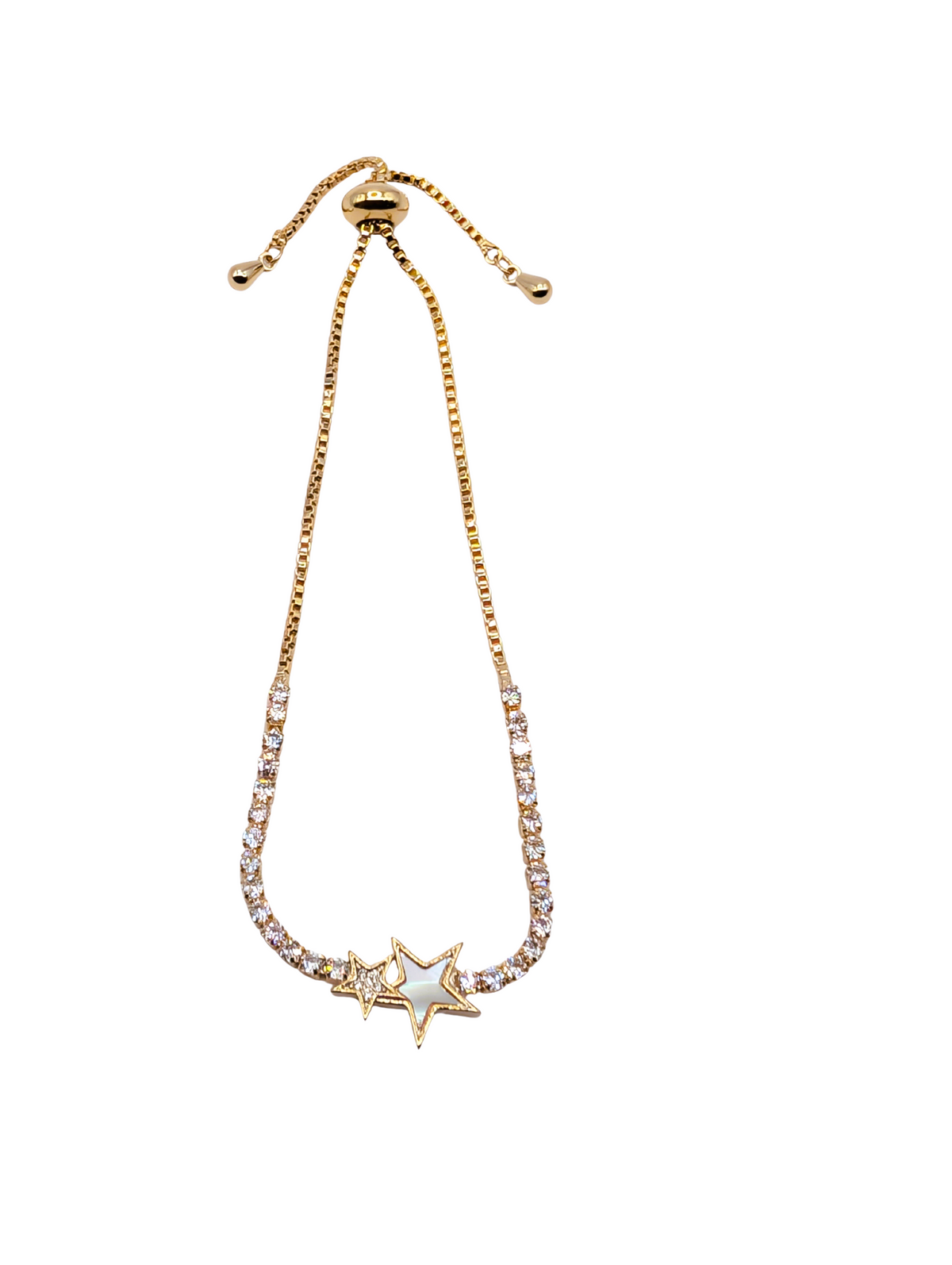 Celestial North Star Tennis Slider Bracelet
