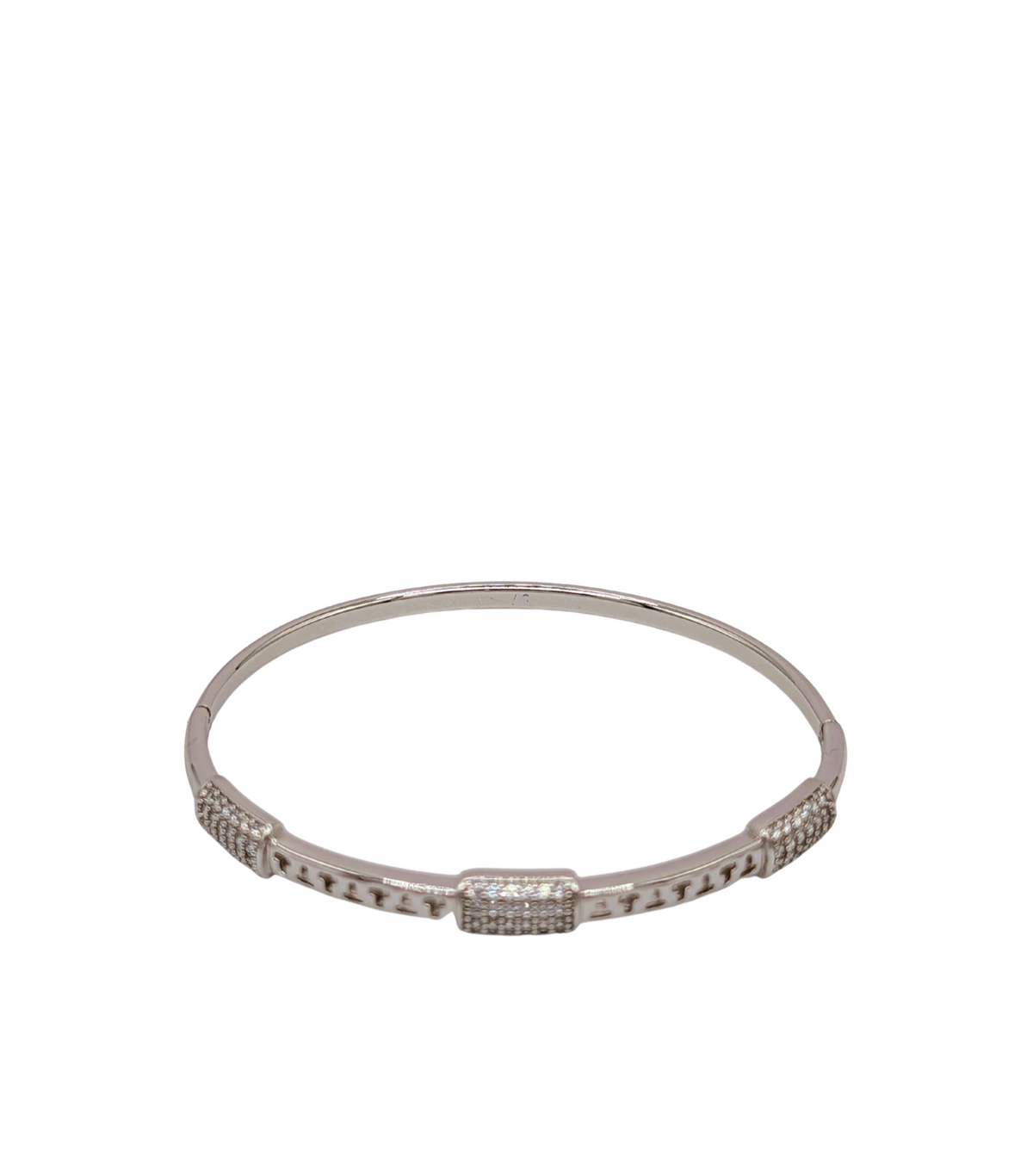 Steel Bangle with Stones
