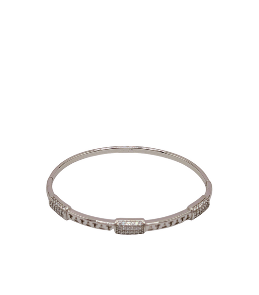 Steel Bangle with Stones