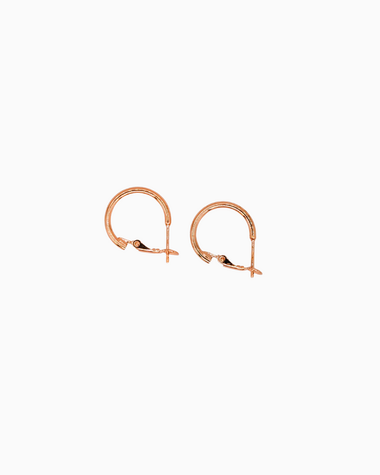 Rose Gold Fine Twist Huggie Earrings