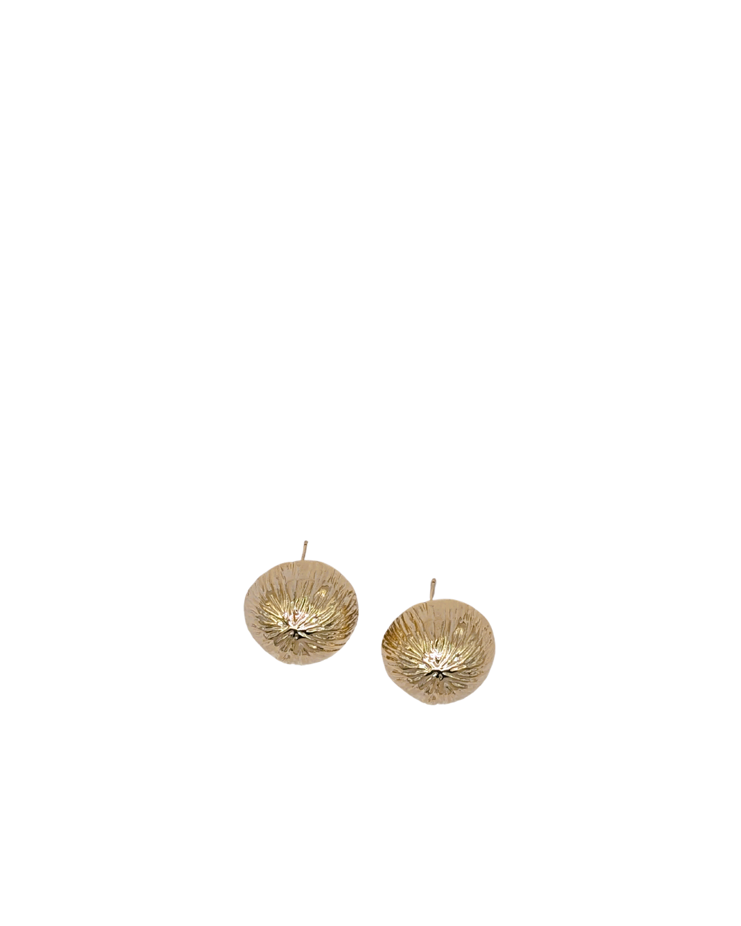 Stardust Golden Dome Stud Earrings