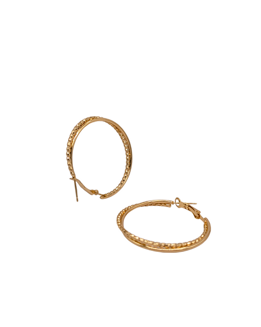 Braided Delicate Gold Hoops