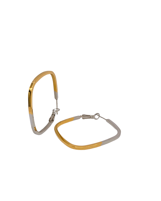 Gold & Silver Duet Block Hoops