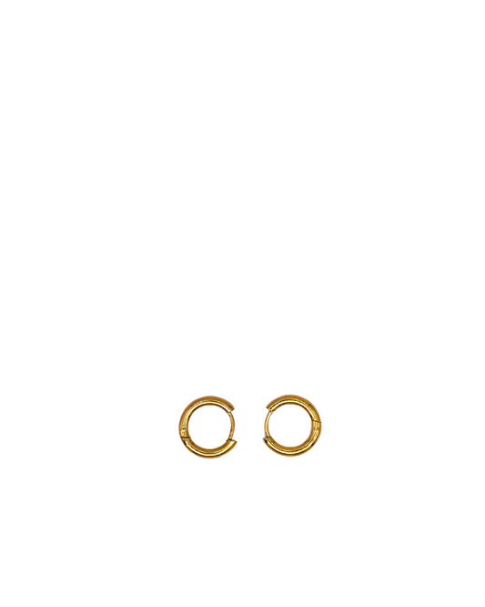 Textured Golden Mini Hoop Earrings
