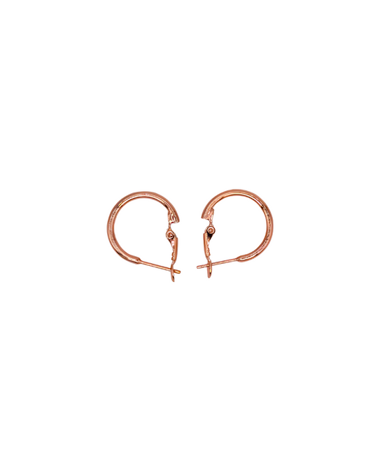 Rose Gold Delicate Teardrop Hoop Earrings