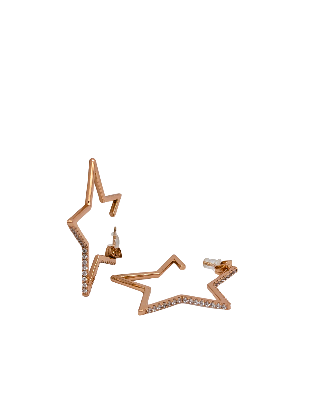 Celestial Gold Open Star Statement Hoops