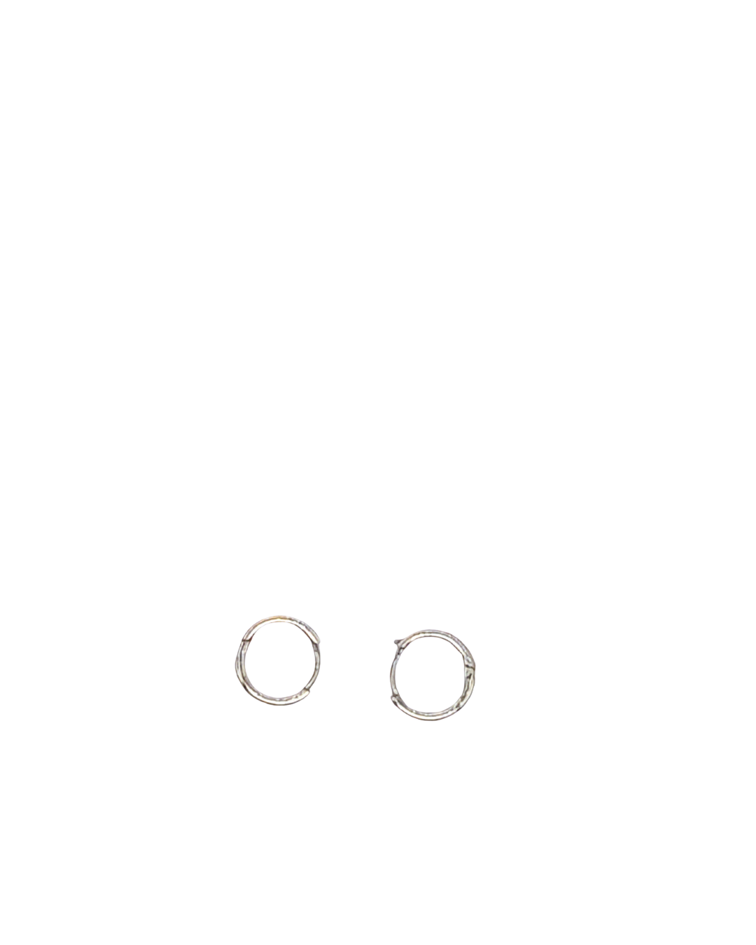 Fine-Etched Silver Mini Hoops