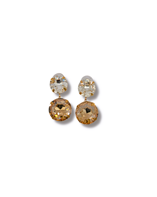 Chic Faceted Cushion Drop Earrings