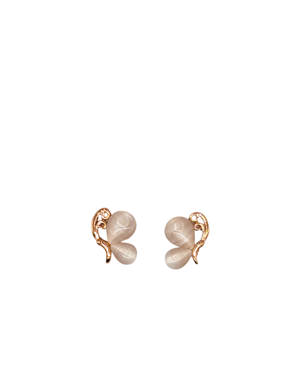Golden Coquette Shimmering Butterfly Studs