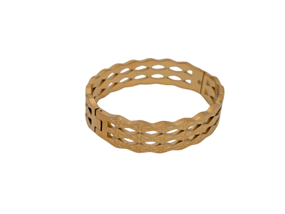Gold Plated Bangle with Stones