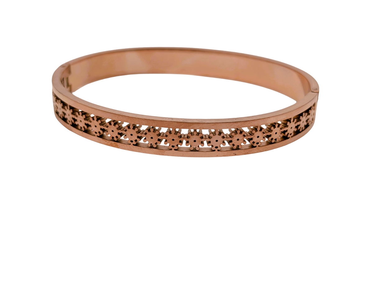 Gold Plated Bangle with Stones