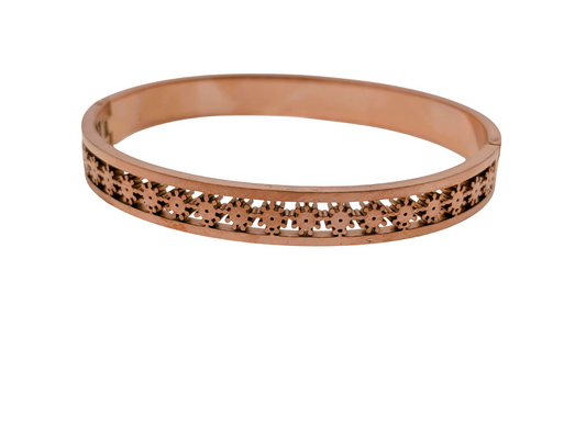 Gold Plated Bangle with Stones