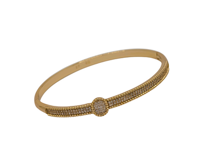 Gold Plated Bangle with Stones