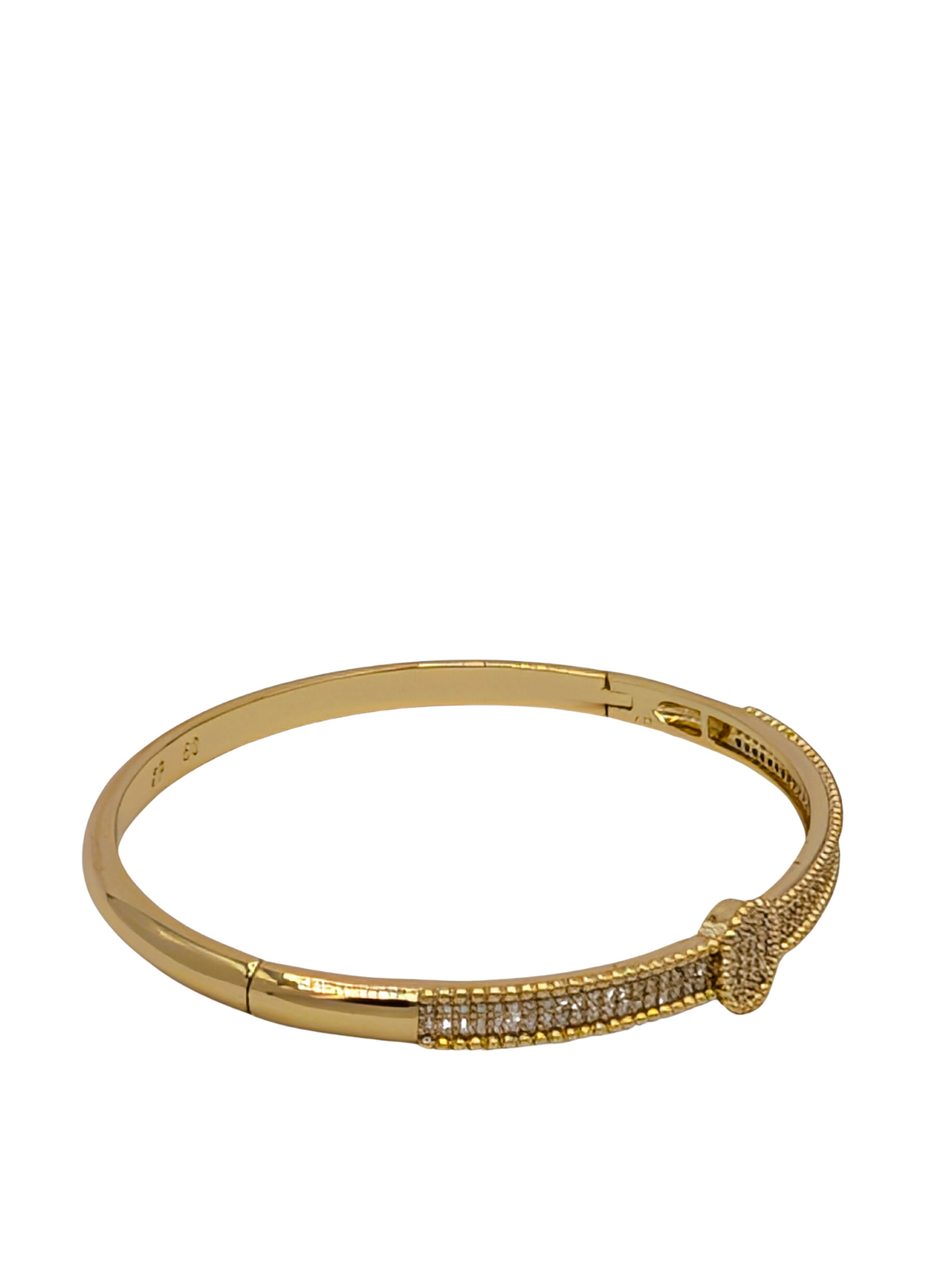 Gold Plated Bangle with Stones