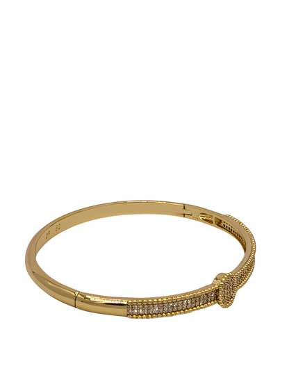 Gold Plated Bangle with Stones