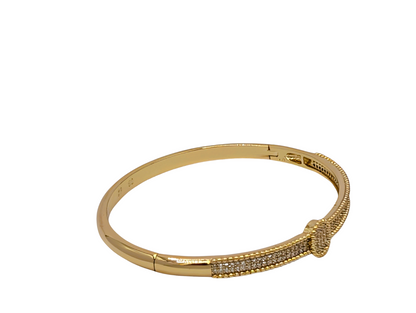 Gold Plated Bangle with Stones